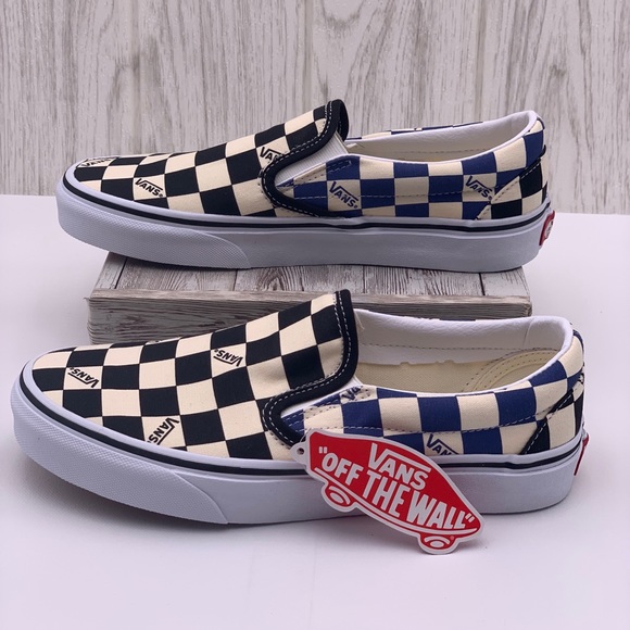 vans big check slip on
